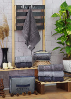 Набор бамбуковых полотенец Agac Bamboo (св.серый, серый, антрацит) 50х90 см.