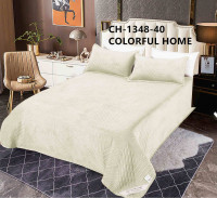 Покрывало велюровое Colorful Home 210x230 см модель CH - 1348 - 40 кремовое