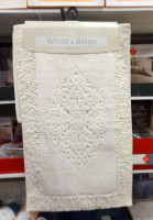 Набор ковриков из 2-х штук White Beige 50x60 см + 60x100 см, модель 2