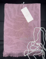 Махровое жаккардовое полотенце с бахромой Maison Dor Сиреневое 85x150 см
