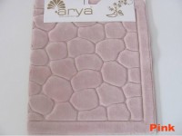 Набор ковриков Arya Tas розовый из 2 шт.