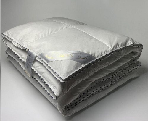 Одеяло Iglen Royal Series Roster 100% серый пух кассетное зимнее 110x140 см