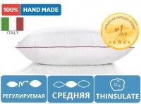 Подушка Mirson антиаллергенная DeLuxe HAND MADE Thinsulat 40х60 см №913 средняя