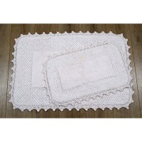 Набор ковриков для ванной Irya Carmela pembe розовый 60x90 см + 40x60 см