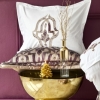 Набор Karaca Home Morocco purple-gold 2019-2 золотой с покрывалом и пледом евро