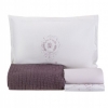 Набор постельное белье с пледом Karaca Home Quatre delux murdum 2020-1 фиолетовый евро