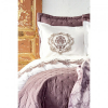 Набор Karaca Home Chester murdum 2020-1 фиолетовый с покрывалом и пледом евро