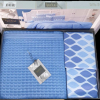 Комплект постельного белья с вафельным покрывалом Ранфорс 200*240 Pike Set (ТМ IPEXI) в сумке, голубой