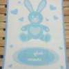 Плед-одеяло Zeron детское акрил бело - голубое с зайкой 90х120 см