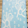 Плед-одеяло Zeron детское акрил бело - голубое с обезьянкой 90х120 см