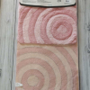 Набор ковриков для ванной Alessa 50x60 см + 60х100 см Волна розовая