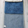 Набор ковриков для ванной Alessa 50x60 см + 60х100 см однотонный темно - синий