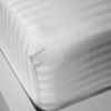 Простынь на резинке LightHouse Sateen STRIPE 90x200+25 White
