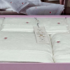 Набор махровых полотенец Maison D'or Soft Hearts white - pink из 3-х штук