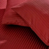 Простынь на резинке с наволочками Massimo Moneli сатин-страйп бордовый 160x200 +30 см