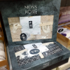 Покрывало хлопковое Moss Home 200x230 см черное с белым