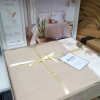 Покрывало хлопковое Moss Home Palm бежевое с наволочками и простынью