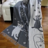 Плед жаккард Vladi Cats серый 140x200 см