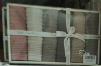 Набор махровых полотенец Sikel Kutu Borli из 6 шт. 30х50 см.