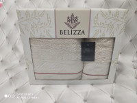 Подарочный набор полотенец Belizza (пенье) BH Marine 50x90 см + 70x140 см кремовый