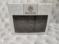 Подарочный набор полотенец Belizza (пенье) Labirint 50x90 см + 70x140 см оливковый