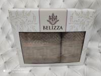 Подарочный набор полотенец Belizza (пенье) Labirint 50x90 см + 70x140 см светло-коричневый