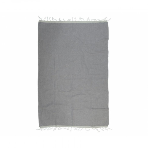 Полотенце Barine Pestemal - Basak Grey Light Grey серое 95х165 см