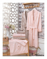 Семейный набор из халатов и полотенец Sikel Eleonor 3D Palmira из 6-ти предметов