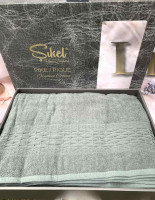 Махровая простынь - Пике Sikel cotton Imperial 200x220 см оливковая
