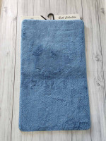 Набор ковриков для ванной Alessa 50x60 см + 60х100 см однотонный синий