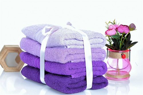 Набор полотенец Hobby RAINBOW Lila фиолетовый 70x140 см из 4-х шт.