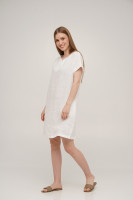 Платье льняное короткое SoundSleep Linen белое (размер M)