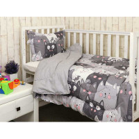 Детский комплект (одеяло+подушка) Руно Grey Cat 140х105 см