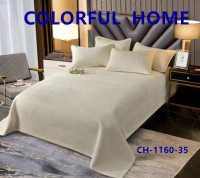 Покрывало велюровое Colorful Home 210х240 см, модель СH - 1160-35 кремовое