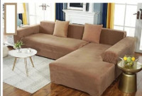 Чехол на диванную подушку - сидушку 2-х местный Homytex песочный (100-120x50-70+5-20 см)