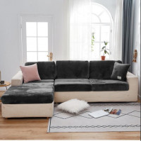 Чехол на диванную подушку - сидушку 2-х местный Homytex Темно-серый (145-185x 85-90+5-20 см)