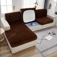 Чехол на диванную подушку - сидушку 3-х местный Homytex шоколадный (150-190x50-70+5-20 см)