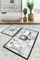 Набор ковриков для ванной Chilai Home THREE BEARS BANYO HALISI DJT 60x100 см + 50x60 см