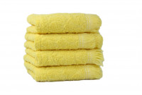 Махровое полотенце IzziHome жаккард желтое 30х50 см