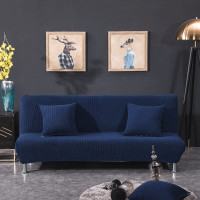 Чехол на двухместный диван жаккардовый HomyTex Синий