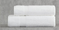 Набор махровых полотенец Pavia Senga beyaz из 2 шт.(50x85 см + 70x140 см)