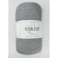 Простынь махровая на резинке с наволочками Maison D'or 180x200 см серая