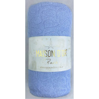 Простынь махровая на резинке с наволочками Maison D'or 180x200 см голубая