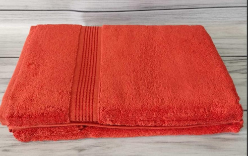 Набор махровых полотенец Soft Cotton Lana из 2 шт (50х90 см + 75х150 см) красный