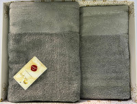 Набор полотенец Arya Sena светло-серый 50х90 см + 70x140 см