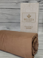 Простынь на резинке 160х200 см. + 2 наволочки 50х70 см. Belizza brown