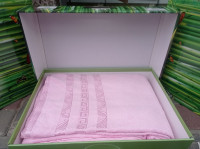 Махровая простынь Sikel Bamboo Pink 200х220 см