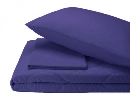 Набор одеяло+простынь+наволочки SoundSleep Silensa хлопковый синий 140х205 см полуторный