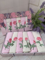 Набор кухонных полотенец Nilteks Rose V01 40x60 см 6 шт.