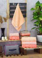 Набор бамбуковых полотенец Agac Bamboo (персиковый, розовый, коралловый) 70х140 см.